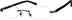 Rimless Glasses 711921 in Black