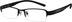 Rectangle Glasses 713921 in Black