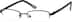 Rectangle Glasses 716021 in Black