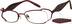 Rectangle Glasses 716318 in Red