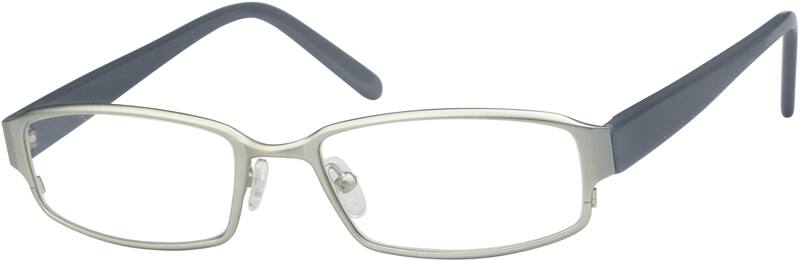 Silver Rectangle Glasses #717611 | Zenni Optical
