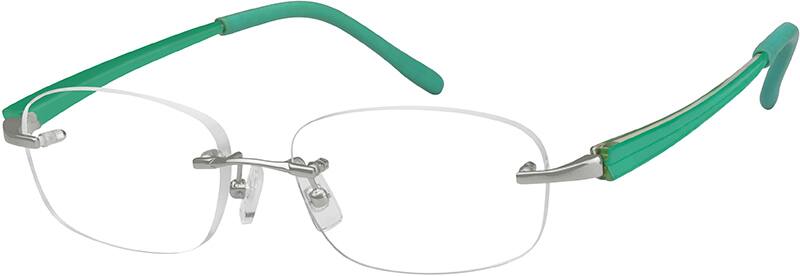 Zenni Rimless Silver Rimless Glasses #718411 | Zenni Optical
