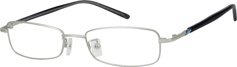 Silver Rectangle Glasses #719011 | Zenni Optical