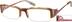 Rectangle Glasses 722015 in Brown