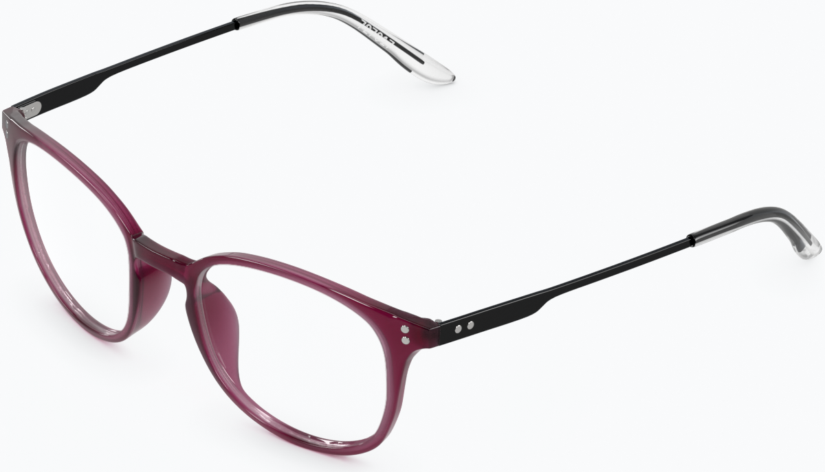 Angle view of Round Glasses 727017 in Purple thumbnail