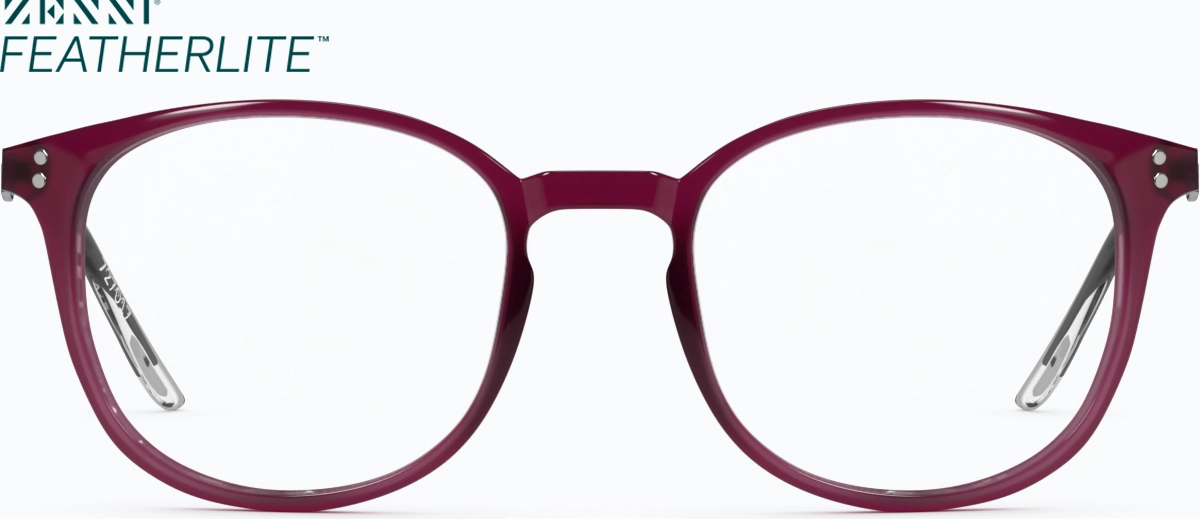 Front view of Round Glasses 727017 in Purple thumbnail
