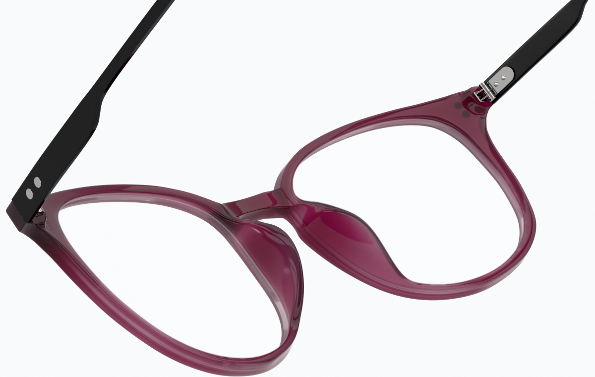 See-through view of Round Glasses 727017 in Purple thumbnail