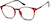 Angle view of Round Glasses 727018 in Red thumbnail