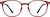 Front view of Round Glasses 727018 in Red thumbnail