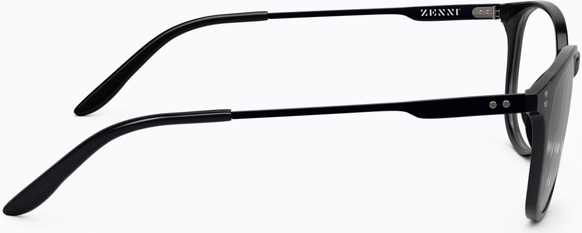 Side view of Round Glasses 727021 in Black thumbnail