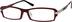 Rectangle Glasses 728918 in Red