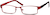 Angle view of Rectangle Glasses 730518 in Red thumbnail