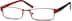 Rectangle Glasses 730518 in Red