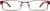 Front view of Rectangle Glasses 730518 in Red thumbnail