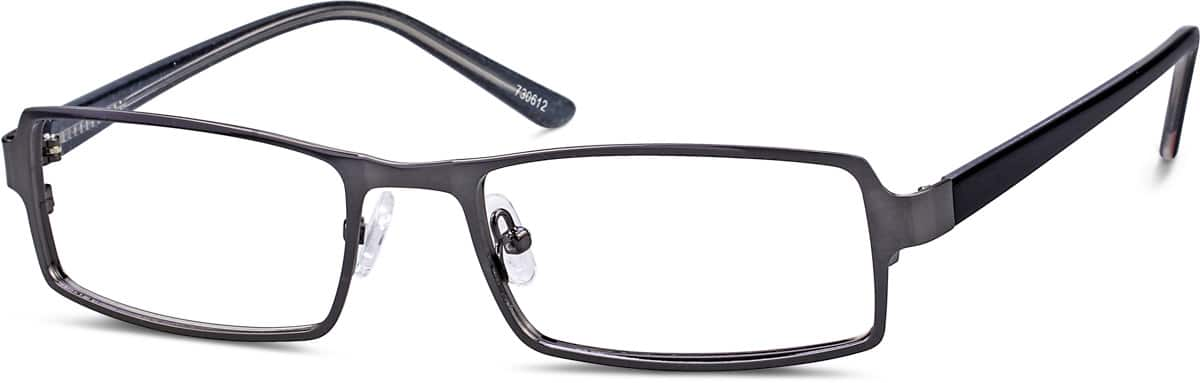 Angle view of Rectangle Glasses 730612 in Gray