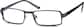 Angle view of Rectangle Glasses 730612 in Gray thumbnail