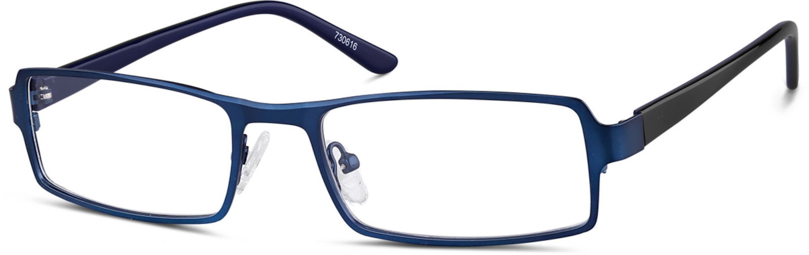 Zenni Men's Classic Rectangle Prescription Glasses Blue Mixed Full Rim Frame