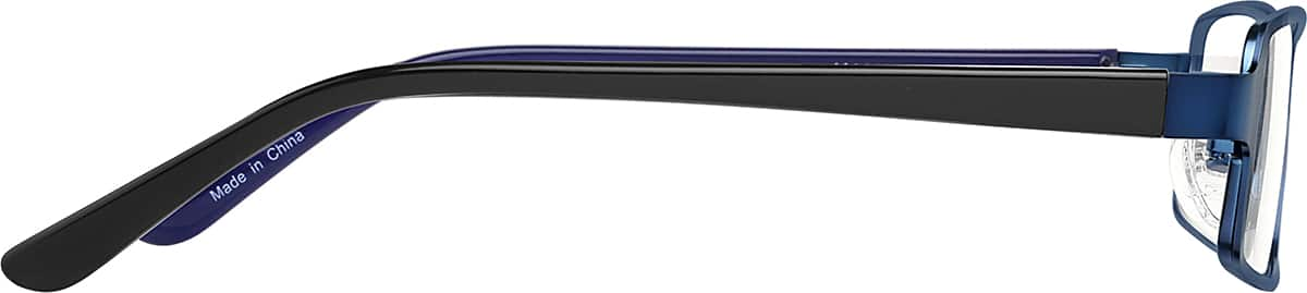 Side view of Rectangle Glasses 730616 in Midnight Blue