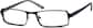 Angle view of Rectangle Glasses 730621 in Black thumbnail