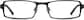 Front view of Rectangle Glasses 730621 in Black thumbnail