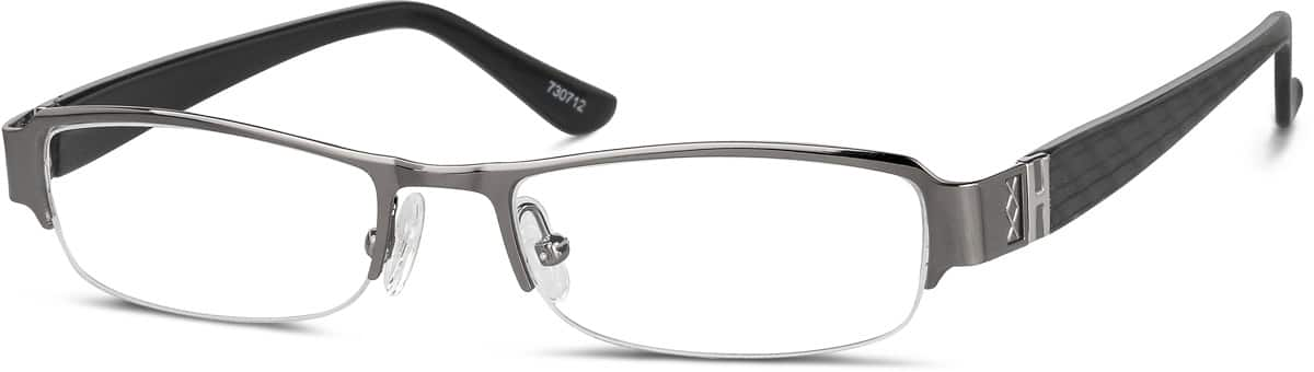 Angle view of Half-Rim Glasses  730712 in Gray