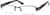 Angle view of Half-Rim Glasses  730715 in Brown thumbnail