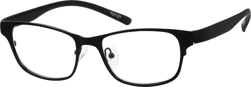 Angle view of Square Glasses 731121 in Black