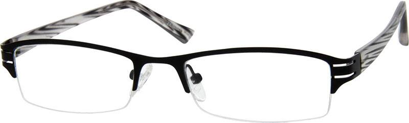 Angle view of Rectangle Glasses 732821 in Black