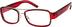 Rectangle Glasses 734318 in Red