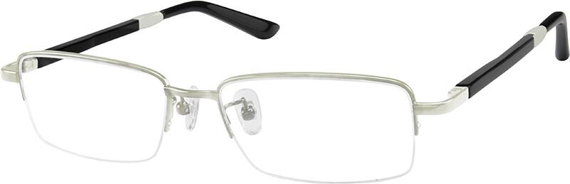 Angle view of Rectangle Glasses 735811 in Silver