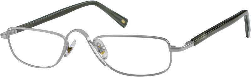 Silver Rectangle Glasses #737011 | Zenni Optical