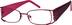Rectangle Glasses 737918 in Red