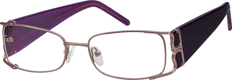 Angle view of Rectangle Glasses 737919 in Pink