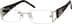 Rectangle Glasses 738214 in Gold