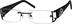 Rectangle Glasses 738221 in Black