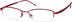 Rectangle Glasses 739718 in Red