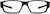 Front view of Sport Glasses 741821 in Black thumbnail