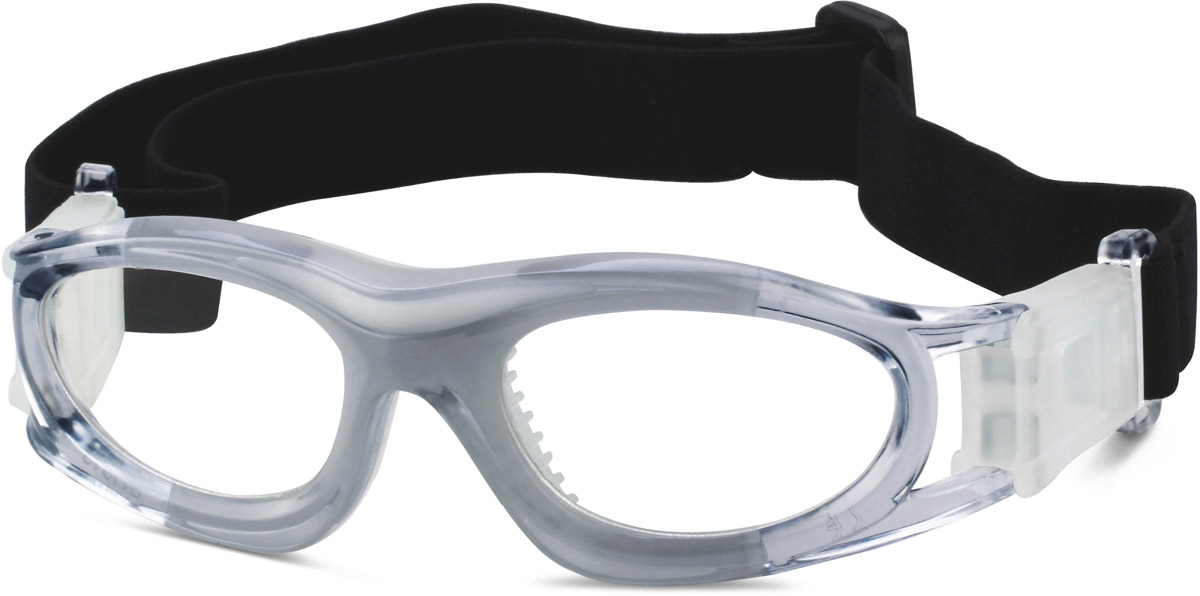 Zenni Boys Prescription Wind Full Rim Goggles Gray