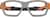 Front view of Sport Protective Goggles 743512 in Gray and Orange thumbnail