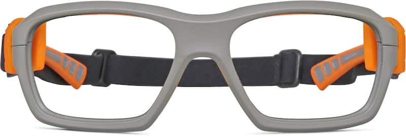 Gray and Orange Sport Protective Goggles