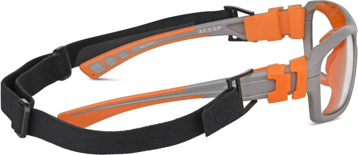 Side view of Sport Protective Goggles 743512 in Gray and Orange