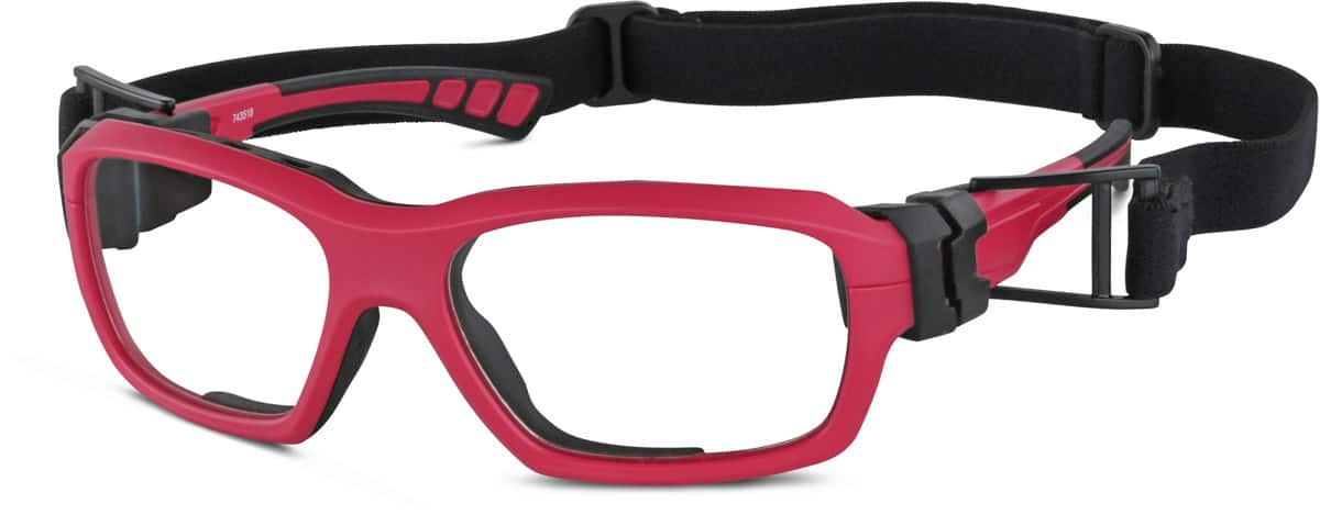 Angle view of Sport Protective Goggles 743518 in Bulls Red and Black