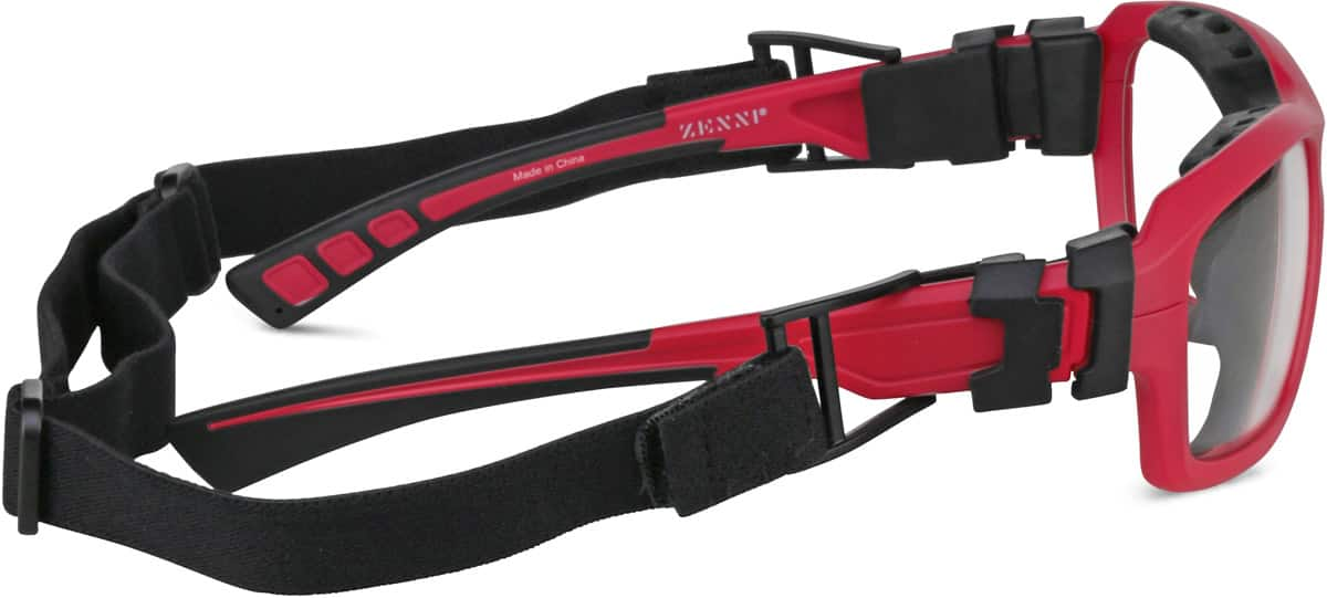 Side view of Sport Protective Goggles 743518 in Bulls Red and Black