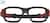 Front view of Sport Protective Goggles 743521 in Bulls Black and Red thumbnail