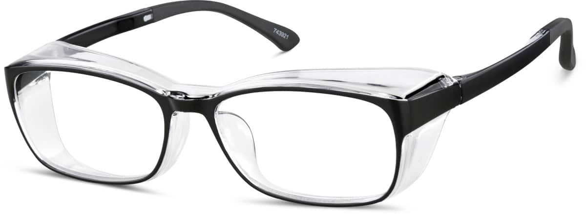 Angle view of Protective Glasses 743921 in Black