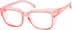 Square Prescription Protective Glasses 744218 in Coral