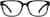 Front view of Square Prescription Protective Glasses 744221 in Black thumbnail