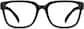 Front view of Square Prescription Protective Glasses 744221 in Black thumbnail