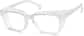 Angle view of Square Prescription Protective Glasses 744223 in Clear thumbnail