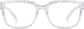 Front view of Square Prescription Protective Glasses 744223 in Clear thumbnail